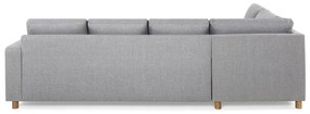 Γωνιακός Καναπές Scandinavian Choice C170, Ανοιχτό γκρι, Δρυς, 283x199x80cm, Πόδια: Ξύλο | Epipla1.gr