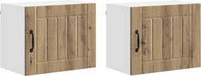 vidaXL Ντουλάπα Τοίχου LUCCA 2 pcs Artisan Δρυς Επεξεργασμένο Ξύλο