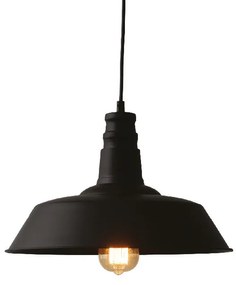 ΚΑΜΠΑΝΑ ΜΕΤΑΛΛΙΚΗ ΜΑΥΡΗ Φ36CM 1ΧE27 MINORE ACA KS1290P36T1BK