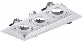 Σποτ Φωτιστικό Χωνευτό Reflector 3xGU10 IP20 Aca-XMGU3W-Λευκό XMGU3W