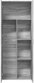vidaXL Ντουλάπι Γκρι Sonoma 70x35x180 εκ. από Επεξεργασμένο Ξύλο