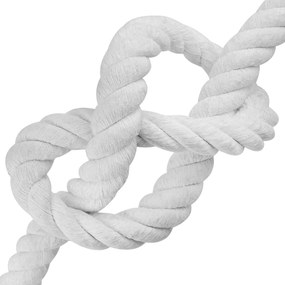 vidaXL Κωτόσχοινo 36 mm 5 m Λευκό 100% Βαμβάκι