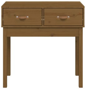 vidaXL Τραπέζι κονσόλα Καφέ μελί 76,5x40x75 εκ. Μασίφ Ξύλο Πεύκου