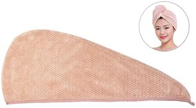 ROXXANI πετσέτα μαλλιών HUH-0075, 24 x 60cm, ροζ