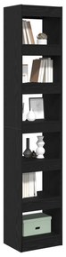 vidaXL Βιβλιοθήκη Μαύρης Δρυός 40x30x198 εκ, Κατασκευασμένη από Επεξεργασμένο Ξύλο