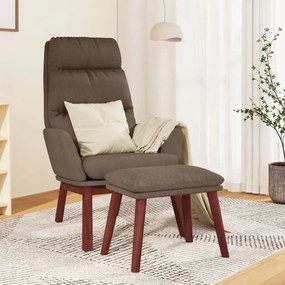 vidaXL Πολυθρόνα Relax Taupe Υφασμάτινη με Σκαμπό