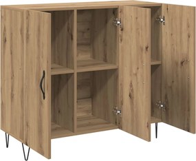 vidaXL Πλαϊνό γραφείο Artisan Oak 90 x 32,5 x 80 εκ Επεξεργασμένο ξύλο