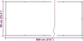vidaXL Οθόνη Μπαλκονιού Μπορντό 90 x 800 cm