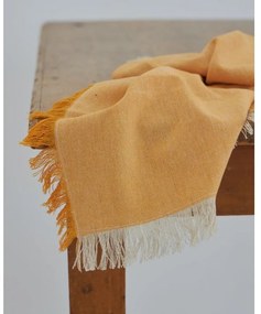 Μονόχρωμη Πετσέτα Φαγητού με Κρόσσι Estoril 53x53cm 53x53cm Χρυσό