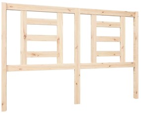 vidaXL Κεφαλάρι Κρεβατιού 146 x 4 x 100 εκ. από Μασίφ Ξύλο Πεύκου