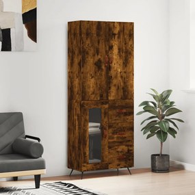 vidaXL Ντουλάπι Καπνιστή Δρυς 69,5x34x180 εκ. από Επεξεργασμένο Ξύλο