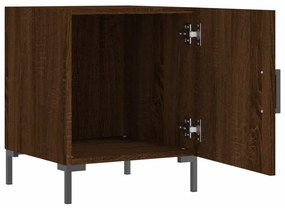 vidaXL Κομοδίνα 2 τεμ. Καφέ Δρυς 40 x 40 x 50 εκ. από Επεξεργ. Ξύλο