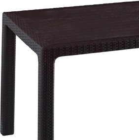 Τραπέζι Explore pakoworld με UV protection PP καφέ 150x90x73.5εκ