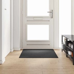 vidaXL Δερμάτινο Χαλί Σκούρο Γκρι 100 x 150 cm 100% Πολυπροπυλένιο