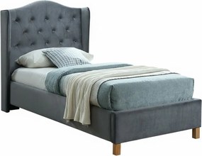 Κρεβάτι Aspen Velvet-Gkri 90x200