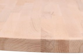vidaXL Επιφάνεια Τραπεζιού Στρογγυλή Ø80x4 εκ. Μασίφ Ξύλο Οξιάς
