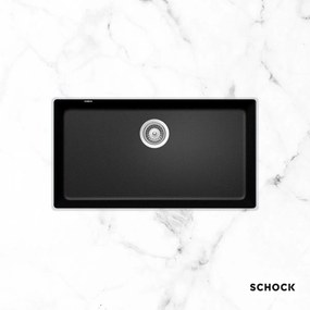 SCHOCK Cristadur Mono Puro Υποκαθήμενος Νεροχύτης 83,8x46,9εκ Μαύρος