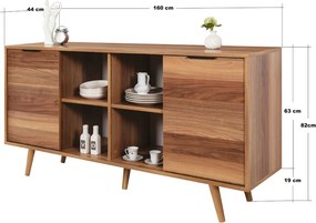 Κονσόλα Καρυδί PRAIGU 160x44x18
