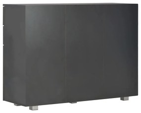 vidaXL Μπουφές Γυαλιστερός Μαύρος 107x35x80,5 εκ.