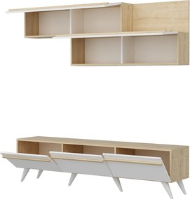 Σύνθεση Τηελόρασης - Amsterdam - Χρώμα Λευκό - 180x35x42εκ