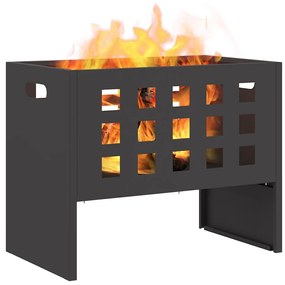 vidaXL Εστία Φωτιάς Ορθογώνια Μαύρη 50x30x40 εκ. Ατσάλι