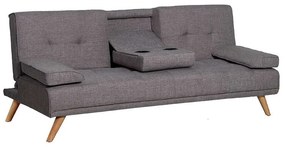 Καναπές-Κρεβάτι Τριθέσιος ELTON Γκρι Ύφασμα 181x86x78cm
