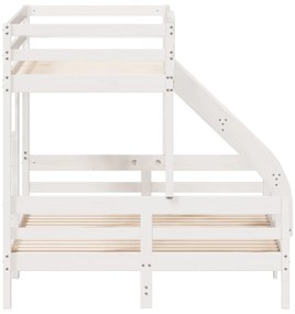 vidaXL Κουκέτα 80x200/140x200 εκ. Λευκό από Μασίφ Ξύλο Πεύκου