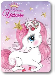 Κουβέρτα Βρεφική Fleece Unicorn 24 Pink DimCol Cradle 100x140cm Πολυέστερ