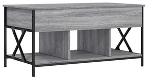 vidaXL Τραπεζάκι Σαλονιού Γκρι Sonoma 100x55x50 εκ. Επεξ. Ξύλο/Μέταλλο