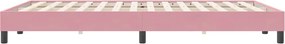vidaXL Box Spring κρεβάτι χωρίς στρώμα ροζ 140x220 cm Βελούδινο