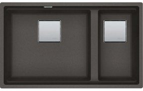 Franke Kubus 2 KNG 120 Υποκαθήμενος Γρανιτένιος Νεροχύτης 80cm Slate Grey