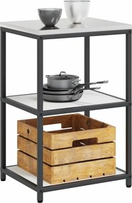 vidaXL Ράφι Κουζίνας HATTEM Λευκό 60 x 50 x 92 εκ Ατσάλι