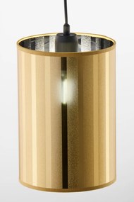 Κρεμαστό Φωτιστικό Cortina Φ18cm Μαύρο με Χρυσό