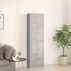 vidaXL Ντουλάπι Σκυρόδεμα Γκρι 55 x 25 x 189 εκ. Επεξεργασμένο ξύλο