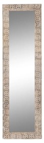 Τοίχο καθρέφτη DKD Home Decor 44 x 3 x 150 cm Κρυστάλλινο Καφέ Λευκό Ξύλο από Μάνγκο Ινδός Ξύλο MDF Μαρινάτος