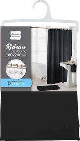 Κουρτίνα μπάνιου Douceur d'intérieur - 180x200cm - Μαύρο