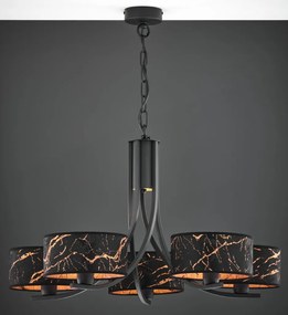 Κρεμαστό Πολύφωτο Arthur Φ75cm Μαύρο