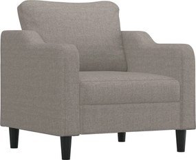 vidaXL Πολυθρόνα Taupe 60 εκ. από Υφασμάτινη με Υποπόδιο