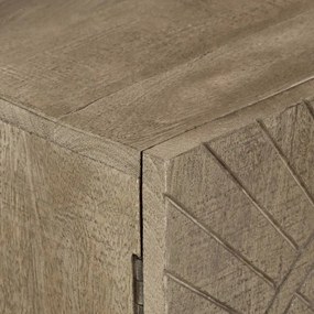 vidaXL Ντουλάπι 55 x 30 x 76 εκ. από Μασίφ Ξύλο Μάνγκο και Σίδηρο