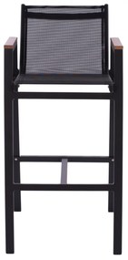 ΣΚΑΜΠΟ ΜΠΑΡ ΑΛΟΥΜΙΝΙΟΥ ΑΝΘΡΑΚΙ ΜΕ POLYWOOD 52 x 58 x 108 εκ. HM5790.02