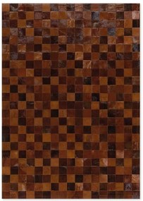 Δερμάτινο Χειροποίητο Χαλί Skin 10 Multy Brown