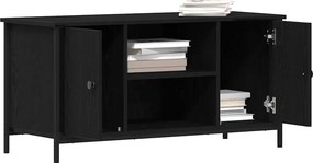 vidaXL Ντουλάπι TV Μαύρη δρυς 100 x 40 x 50 cm Επεξεργασμένο ξύλο