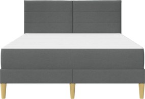 vidaXL Σκελετός Κρεβατιού Σκούρο Γκρι 140 x 190 cm Πολυεστέρας