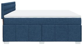 ΚΡΕΒΑΤΙ BOXSPRING ΜΕ ΣΤΡΩΜΑ ΜΠΛΕ 200X200 ΕΚ. ΥΦΑΣΜΑΤΙΝΟ 3287195