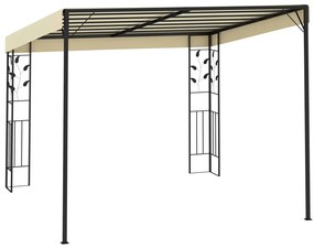 vidaXL Κιόσκι Επιτοίχιο Κρεμ 3 x 3 x 2,5 μ.