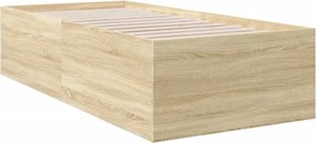 vidaXL Πλαίσιο Κρεβατιού Sonoma Δρυς 90x200 εκ. Επεξεργασμένο Ξύλο