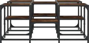 vidaXL Τραπεζάκι Σαλονιού Καπνιστή Δρυς 91x91x40 εκ. Επεξεργασμ. Ξύλο