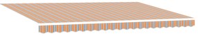 vidaXL Ανασυρόμενη Τέντα Μ multicolour Ριγέ 500x300 εκ.