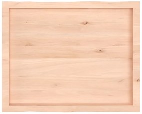 vidaXL Επιφάνεια Τραπεζιού 80x60x(2-6) εκ. Ακατέργαστο Μασίφ Ξύλο