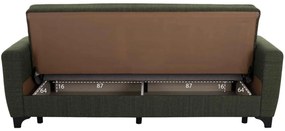 ΚΑΝΑΠΕΣ ΚΡΕΒΑΤΙ HEMA TΡΙΘΕΣΙΟΣ ΨΗΛΗ ΠΛΑΤΗ DARK OLIVE HM3242.05 215x84x88Υεκ.